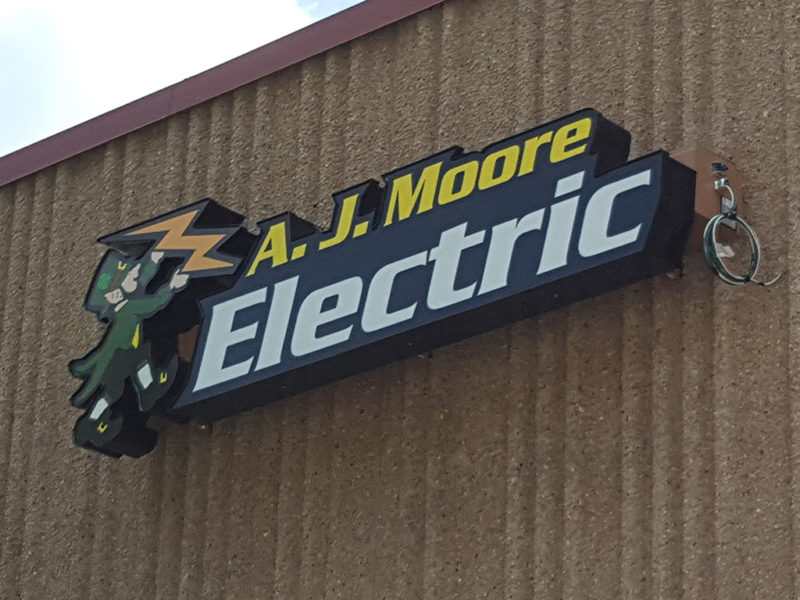A.J. Moore Electric - Illuminated Cabinet Sign