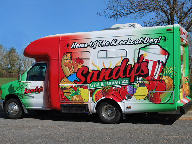 Food Truck Wrap - Sandy's Grill & Italian Ice