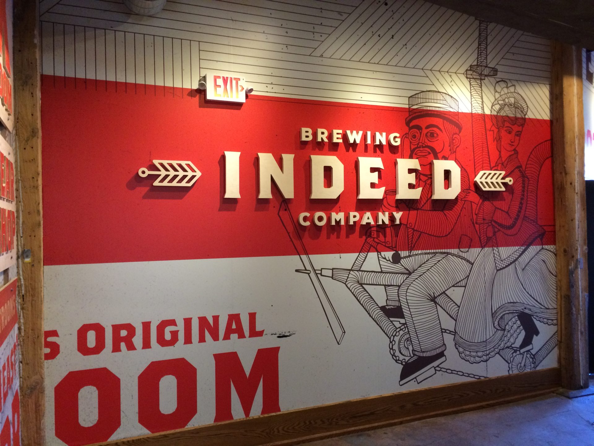 Indeed Brewery - Entrance Logo - interior graphics