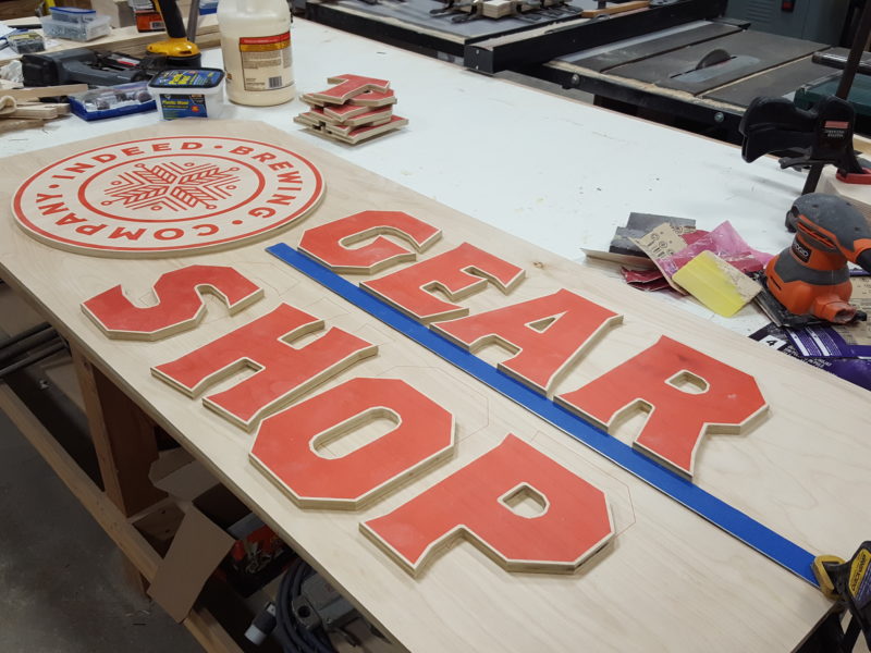 Indeed Brewery - Gear Shop Sign