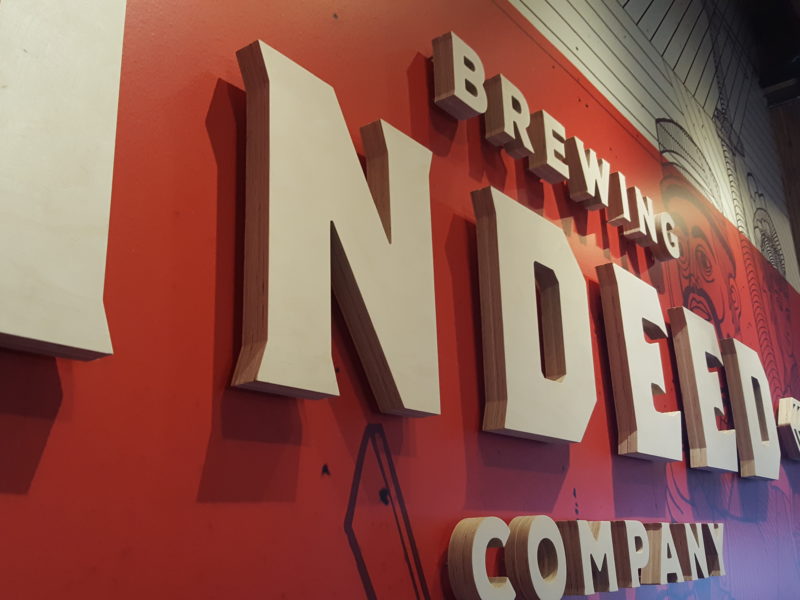 Indeed Brewery Wood Letters