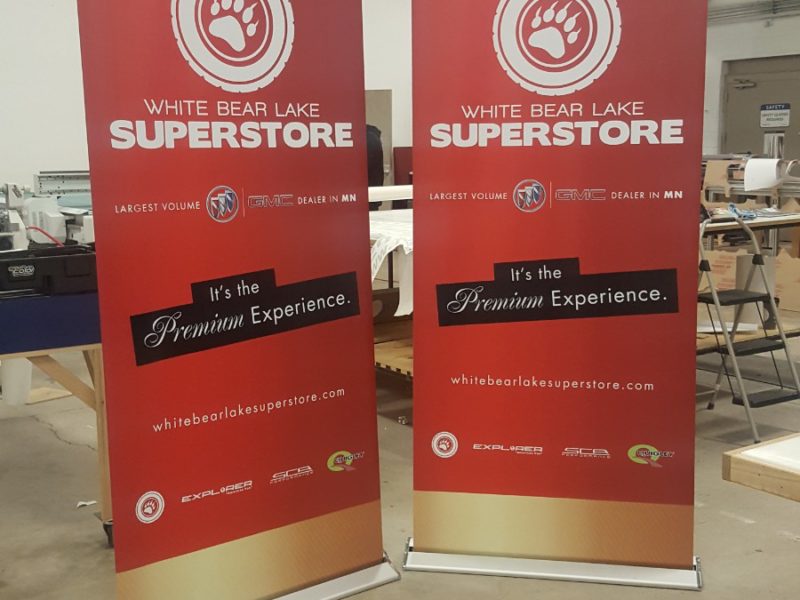Roll Up Banner Stand - White Bear SuperStore