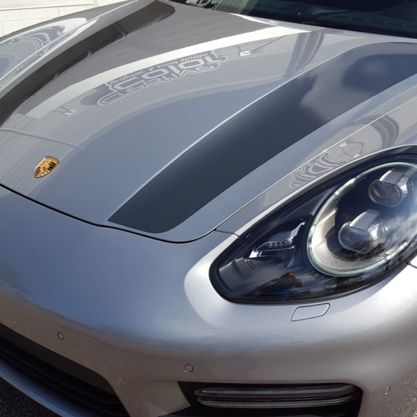 Custom Vehicle Wrap_Porsche Hood Stripes
