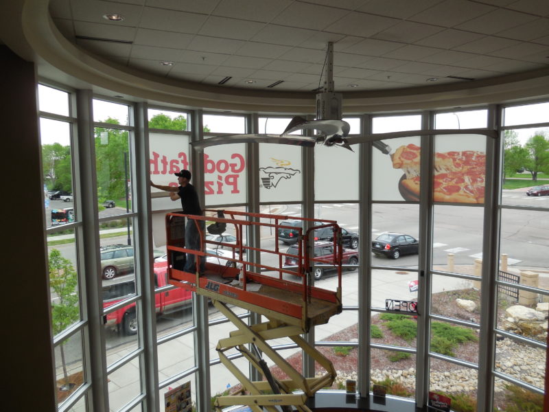 Window Graphics - Godfathers Pizza