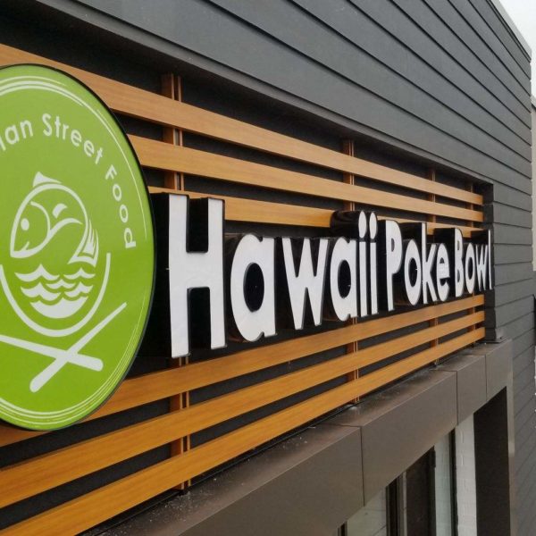 Channel letter sign Hawaii Poke Bowl - outdoor signs