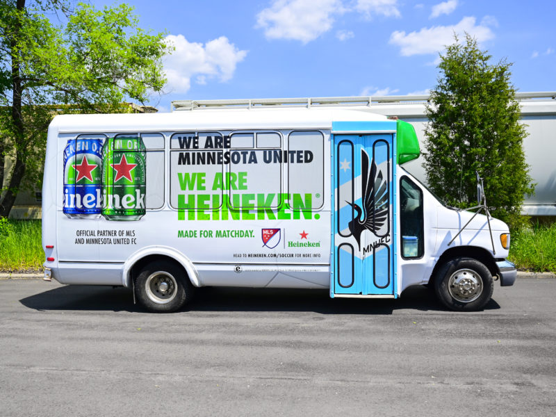 Commercial Bus Vinyl Wrap - business vehicle wrap