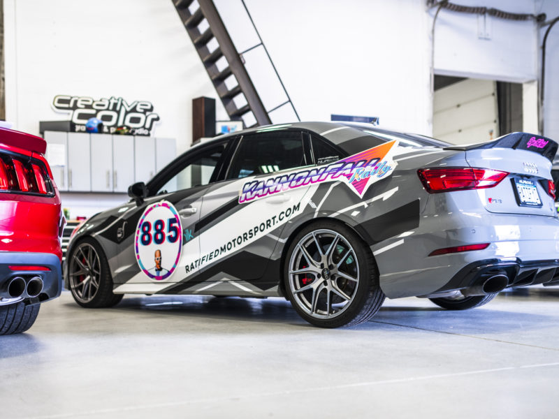 audi vehicle rally wraps after installation