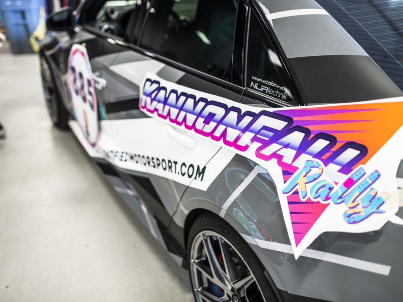 vehicle rally wraps after installation