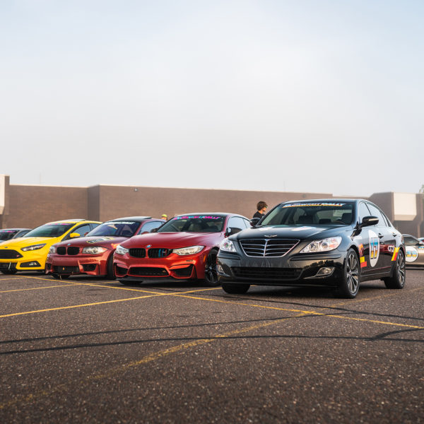 Vehicle Vinyl Wraps, rally wraps row of cars from side