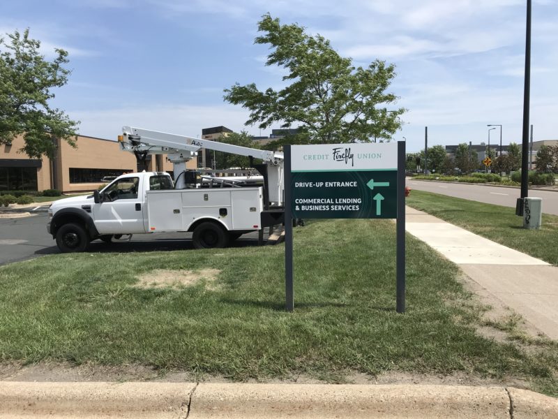 Directional Sign - Firefly Credit Union