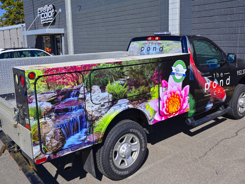 The Pond service truck wrap