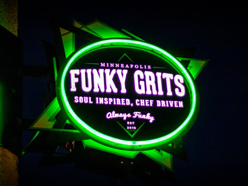 Funky Grits Neon Blade Cabinet Sign