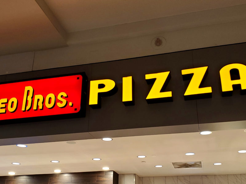 DeLeo Bros Pizza illuminated LED sign indoor business sign