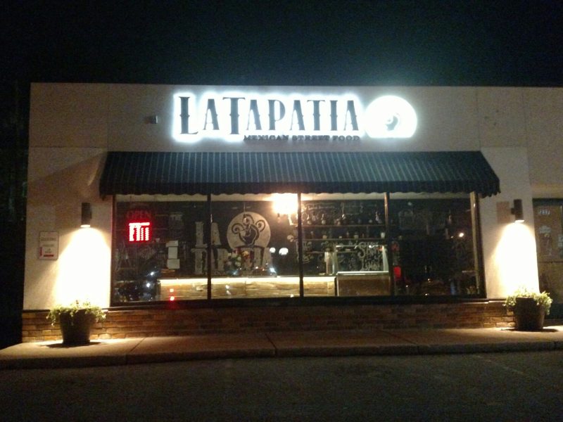 La Tapatia illuminated LED channel letter sign