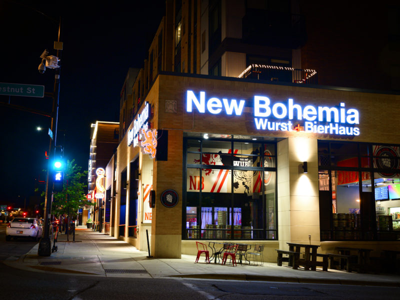 New Bohemia illuminated LED channel letter sign outdoor business sign