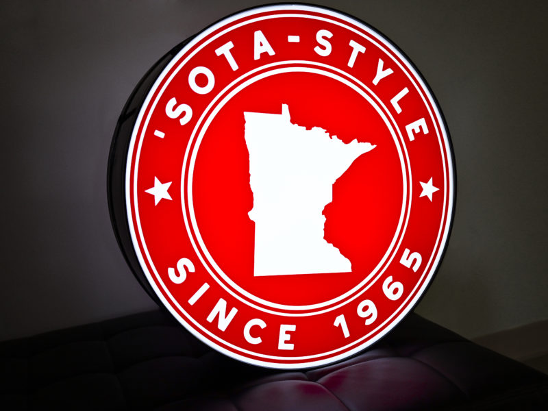 Red's Savoy Pizza Illuminated LED cabinet indoor business sign