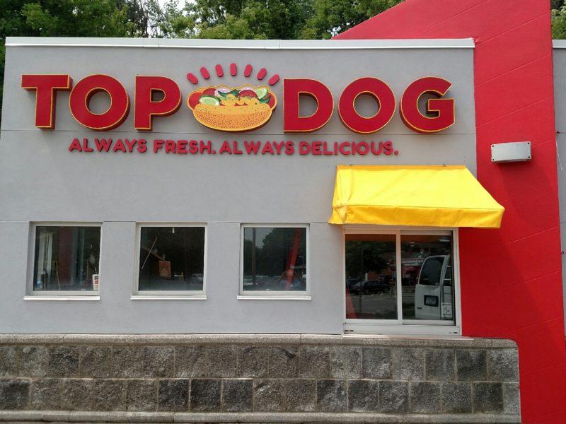 Top Dog illuminated LED channel letter sign